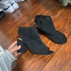 Black Open toed Booties